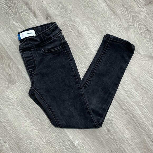 Old Navy Black Skinny Jeans Kids Size Medium 8 Girls Youth - Picture 1 of 6